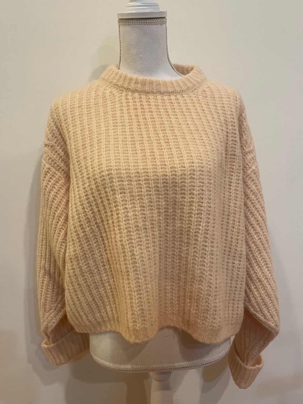 James Street Co Lowe Pullover Butter Yellow Alpaca Merino Wool Sweater Small